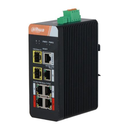 Управляемый 4-портовый промышленный PoE коммутатор Dahua DH-IS4207-4GT-120 Управляемый 4-портовый промышленный PoE коммутатор Dahua DH-IS4207-4GT-120