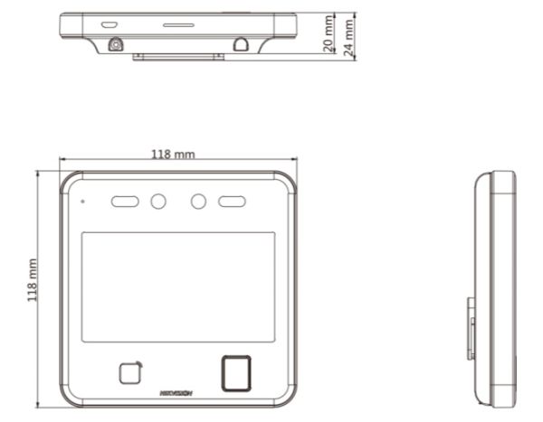 Биометрический терминал доступа HikVision DS-K1T642MFW по распознаванию лиц Биометрический терминал доступа HikVision DS-K1T642MFW по распознаванию лиц