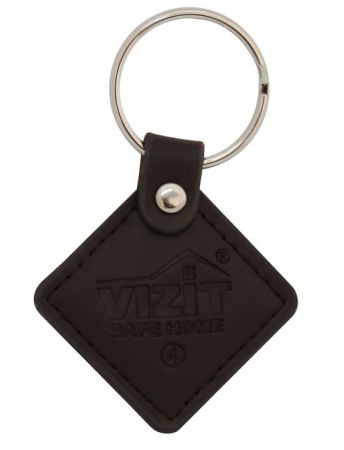 Брелок с кольцом VIZIT-RF2.2 brown в кожаном корпусе Брелок с кольцом VIZIT-RF2.2 brown в кожаном корпусе