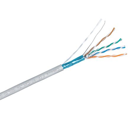 Кабель витая пара 5e Cabeus FTP-4P-Cat.5e-SOLID-GY, экранированный Кабель витая пара 5e Cabeus FTP-4P-Cat.5e-SOLID-GY, экранированный