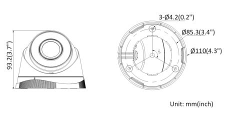 Уличная IP-камера 2Мп HiWatch IPC-T020(B) (2.8 мм) с фиксированным объективом Уличная IP-камера 2Мп HiWatch IPC-T020(B) (2.8 мм) с фиксированным объективом