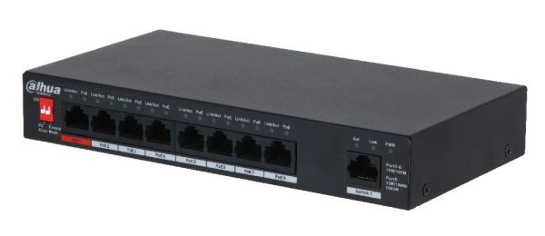 Неуправляемый POE коммутатор 9-портовый Dahua DH-PFS3009-8ET1GT-96 Неуправляемый POE коммутатор 9-портовый Dahua DH-PFS3009-8ET1GT-96