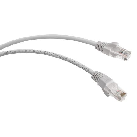 Патч-корд U/UTP Cabeus PC-UTP-RJ45-Cat.5e-3m-LSZH, категория 5е, 2xRJ45/8p8c, неэкранированный, серый, LSZH, 3м Патч-корд U/UTP Cabeus PC-UTP-RJ45-Cat.5e-3m-LSZH, категория 5е, 2xRJ45/8p8c, неэкранированный, серый, LSZH, 3м
