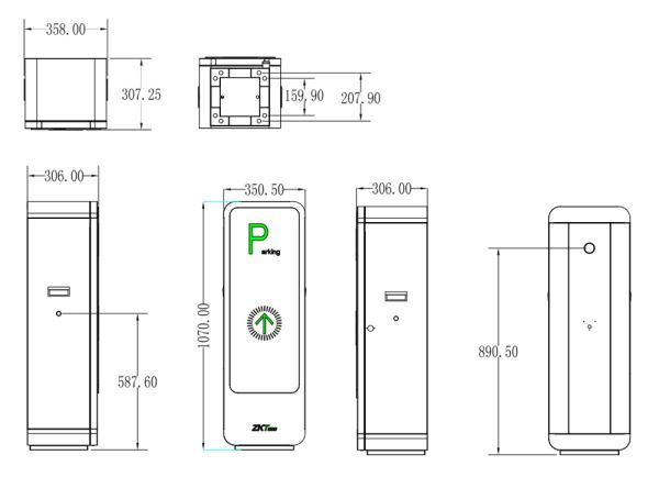 Комплект автоматического шлагбаума ZKTeco BGM2000R-3M с круглой стрелой 3 метра Комплект автоматического шлагбаума ZKTeco BGM2000R-3M с круглой стрелой 3 метра