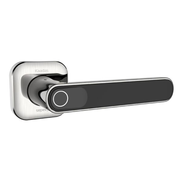 Электронный биометрический замок-ручка Kaadas LH01 с отпечатком пальца, врезной, серый Электронный биометрический замок-ручка Kaadas LH01 с отпечатком пальца, врезной, серый