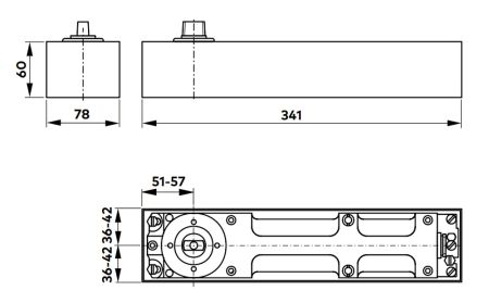 Доводчик напольный dormakaba BTS80 BC+DC EN 4 ФОП, со шп. Доводчик напольный dormakaba BTS80 BC+DC EN 4 ФОП, со шп.