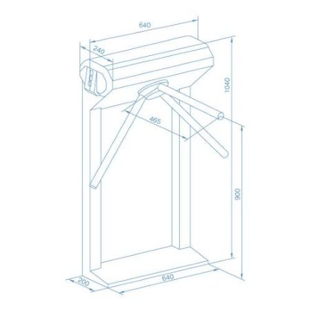 Электронная проходная PERCo-KT02.9 с ПО PERCo-WS и модулем WM01 с планками Антипаника Электронная проходная PERCo-KT02.9 с ПО PERCo-WS и модулем WM01 с планками Антипаника