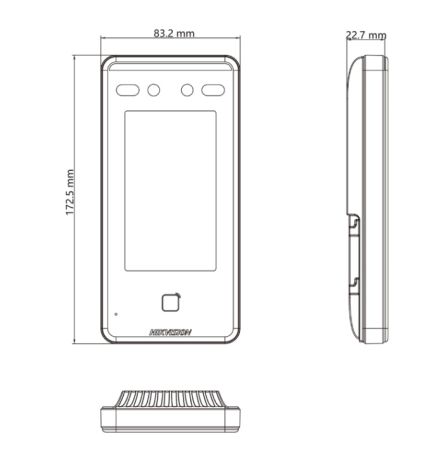 Терминал распознавания лиц HikVision DS-K1T341CMW с алгоритмом глубокого обучения и Wi-Fi Терминал распознавания лиц HikVision DS-K1T341CMW с алгоритмом глубокого обучения и Wi-Fi