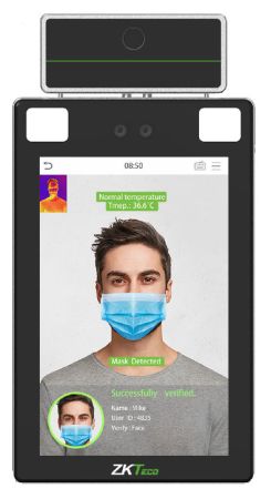 Терминал распознавания лиц ZKTeco ProFaceX [CH][TI] с функцией измерения температуры тела