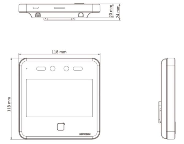 Биометрический терминал доступа HikVision DS-K1T642M по распознаванию лиц Биометрический терминал доступа HikVision DS-K1T642M по распознаванию лиц