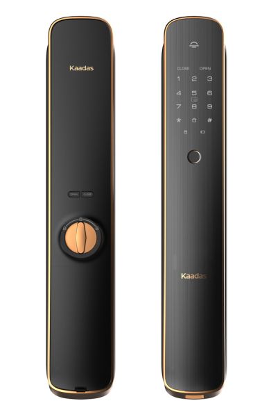 Электронный биометрический замок Kaadas K13W Gold, врезной Электронный биометрический замок Kaadas K13W Gold, врезной