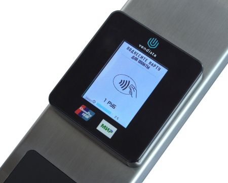 Турникет платного доступа тумбовый уличный PERCo-TTD-10A с терминалом Vendotek VX (с автоматическими планками Антипаника) Турникет платного доступа тумбовый уличный PERCo-TTD-10A с терминалом Vendotek VX (с автоматическими планками Антипаника)