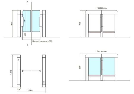 Сенсорный барьер dormakaba Argus 40