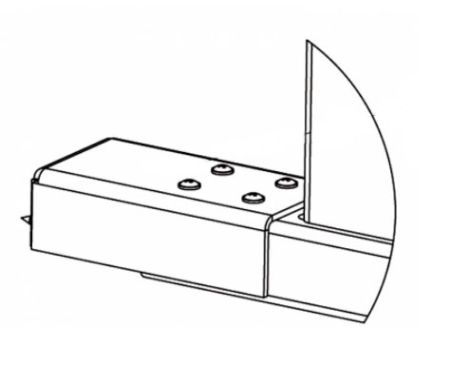 Накладка верхняя PERCo RF01 0-03 для стыковки турникета с калиткой Накладка верхняя PERCo RF01 0-03 для стыковки турникета с калиткой