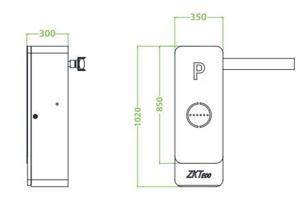 Комплект автоматического шлагбаума ZKTeco BG1030L с прямой стрелой 3 метра Комплект автоматического шлагбаума ZKTeco BG1030L с прямой стрелой 3 метра