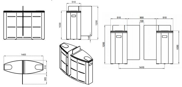 Турникет раздвижной двухпроходной Came Sliding Gate SG90, 900 мм, створки 1200 мм (SG90M-DBL) Турникет раздвижной двухпроходной Came Sliding Gate SG90, 900 мм, створки 1200 мм (SG90M-DBL)