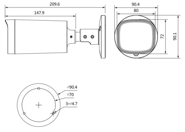 HD-CVI видеокамера уличная 5Мп Dahua DH-HAC-HFW1500RP-Z-IRE6-A