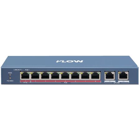 PoE-коммутатор 8-портовый iFlow F-SW-EU410HPOE-V, L2, неуправляемый PoE-коммутатор 8-портовый iFlow F-SW-EU410HPOE-V, L2, неуправляемый
