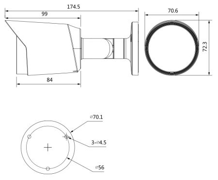 HD-CVI видеокамера Full-color Starlight 5Мп Dahua DH-HAC-HFW1509TP-A-LED-0280B-S2