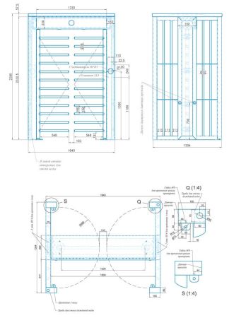 Полноростовой распашной турникет Блокпост Спектр СТ 5 двухстворчатый Полноростовой распашной турникет Блокпост Спектр СТ 5 двухстворчатый