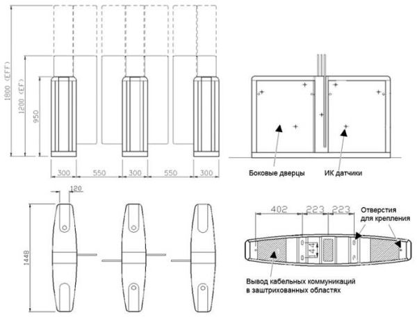 Левый модуль проходной Gunnebo SpeedStile FP EV 1200 (SSFRNCLH120NL) Левый модуль проходной Gunnebo SpeedStile FP EV 1200 (SSFRNCLH120NL)
