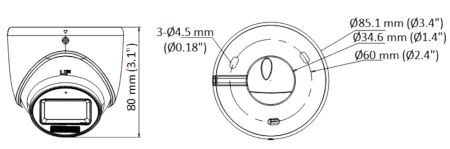 Купольная уличная HD-TVI видеокамера 2Мп HiWatch DS-T203A(B) (2.8 мм) с микрофоном (AoC) Купольная уличная HD-TVI видеокамера 2Мп HiWatch DS-T203A(B) (2.8 мм) с микрофоном (AoC)