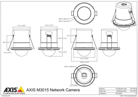 Сетевая купольная IP-камера Axis M3015 Сетевая купольная IP-камера Axis M3015