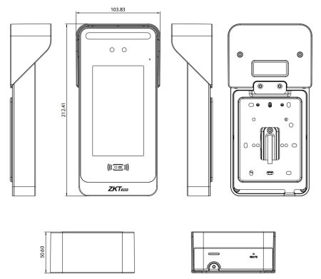 Уличный терминал ZKTeco SpeedFace M4 с распознаванием лиц, ладоней и карт EM-Marine Уличный терминал ZKTeco SpeedFace M4 с распознаванием лиц, ладоней и карт EM-Marine