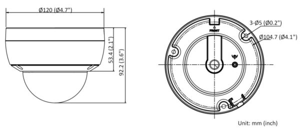 Антивандальная IP-камера 4Мп HiWatch DS-I452M (4 мм) с микрофоном Антивандальная IP-камера 4Мп HiWatch DS-I452M (4 мм) с микрофоном