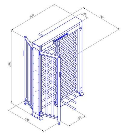 Турникет уличный полноростовой 4-х лопастной Ростов-Дон ПР1Л/4М2-У Турникет уличный полноростовой 4-х лопастной Ростов-Дон ПР1Л/4М2-У