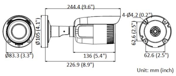 Уличная IP-камера 2Мп HiWatch DS-I256Z (2.8-12 мм) с EXIR-подсветкой до 50м Уличная IP-камера 2Мп HiWatch DS-I256Z (2.8-12 мм) с EXIR-подсветкой до 50м