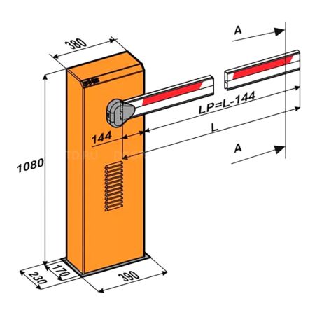 Комплект шлагбаума автоматического Faac 620/5 STD со стрелой 4.8 м Комплект шлагбаума автоматического Faac 620/5 STD со стрелой 4.8 м