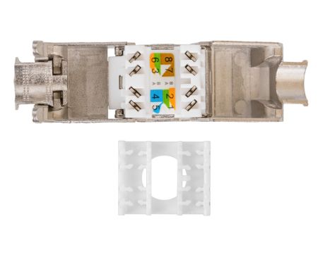 Модуль коммутационный ЛЮ-МКС-6AЭ.8К.Би, тип Keystone 180°, FTP,, кат.6A, самозажимной Модуль коммутационный ЛЮ-МКС-6AЭ.8К.Би, тип Keystone 180°, FTP,, кат.6A, самозажимной