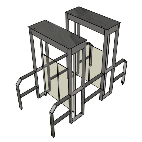 Шлюзовая кабина с распашными створками ОМА-84.689 (HH-1200) Шлюзовая кабина с распашными створками ОМА-84.689 (HH-1200)