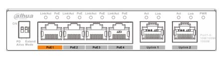 Неуправляемый POE коммутатор 6-портовый Dahua DH-PFS3006-4GT-60 Неуправляемый POE коммутатор 6-портовый Dahua DH-PFS3006-4GT-60