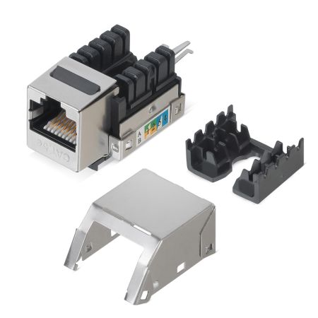 Вставка Keystone Jack RJ-45(8P8C) Cabeus KJ-RJ45-Cat.5e-SH-90, категория 5e, экранированная, заделка тип 110 Вставка Keystone Jack RJ-45(8P8C) Cabeus KJ-RJ45-Cat.5e-SH-90, категория 5e, экранированная, заделка тип 110