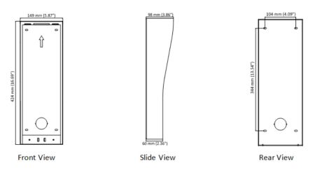 Монтажное основание HikVision DS-KAB13-D для накладной установки вызывных панелей Монтажное основание HikVision DS-KAB13-D для накладной установки вызывных панелей