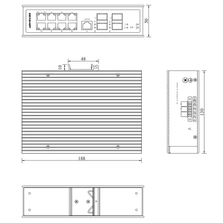 PoE-коммутатор RVi-1NSIM8GP-4S управляемый L2 сетевой PoE-коммутатор RVi-1NSIM8GP-4S управляемый L2 сетевой