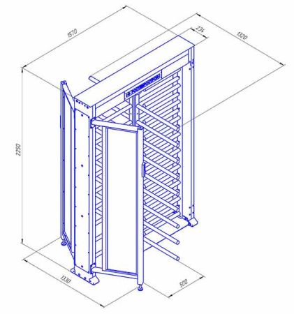 Турникет полноростовой 4-х лопастной со стеклом Ростов-Дон ПР1ЛС/4М2 НЕРЖ Турникет полноростовой 4-х лопастной со стеклом Ростов-Дон ПР1ЛС/4М2 НЕРЖ