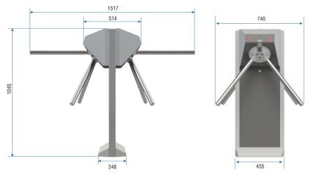 Двухпроходной турникет-трипод Carddex STL-04 (без планок) Двухпроходной турникет-трипод Carddex STL-04 (без планок)