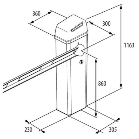 Шлагбаум автоматический FAAC B614/5 с подсветкой и прямоугольной стрелой 4.8 м Шлагбаум автоматический FAAC B614/5 с подсветкой и прямоугольной стрелой 4.8 м