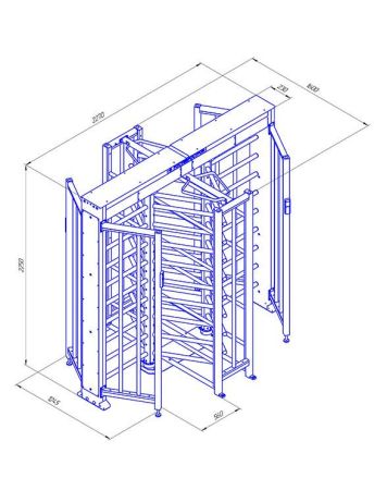 Турникет полноростовой двухпроходной Ростов-Дон ПР2/3М2 Нерж из нержавеющей стали Турникет полноростовой двухпроходной Ростов-Дон ПР2/3М2 Нерж из нержавеющей стали