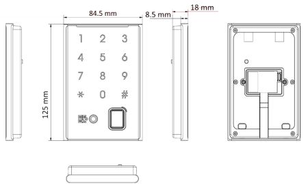 Считыватель HikVision DS-K1109DKFB-QR отпечатков пальца и Mifare карт, QR-кодов, с поддержкой Bluetooth и клавиатурой Считыватель HikVision DS-K1109DKFB-QR отпечатков пальца и Mifare карт, QR-кодов, с поддержкой Bluetooth и клавиатурой