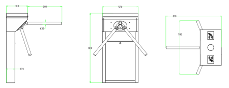 Турникет-трипод тумбовый ZKTeco TS1000 Pro без считывателей (с планками) Турникет-трипод тумбовый ZKTeco TS1000 Pro без считывателей (с планками)