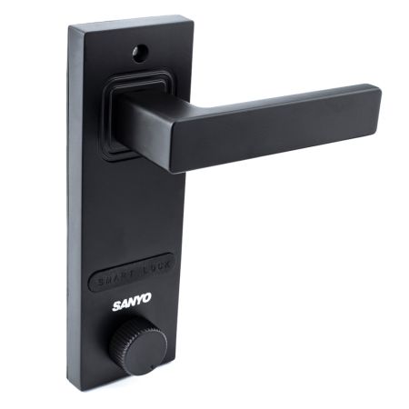 Электронный биометрический замок для двустворчатой двери Sanyo D701 USmart Go с видеонаблюдением, ручка-штанга Электронный биометрический замок для двустворчатой двери Sanyo D701 USmart Go с видеонаблюдением, ручка-штанга