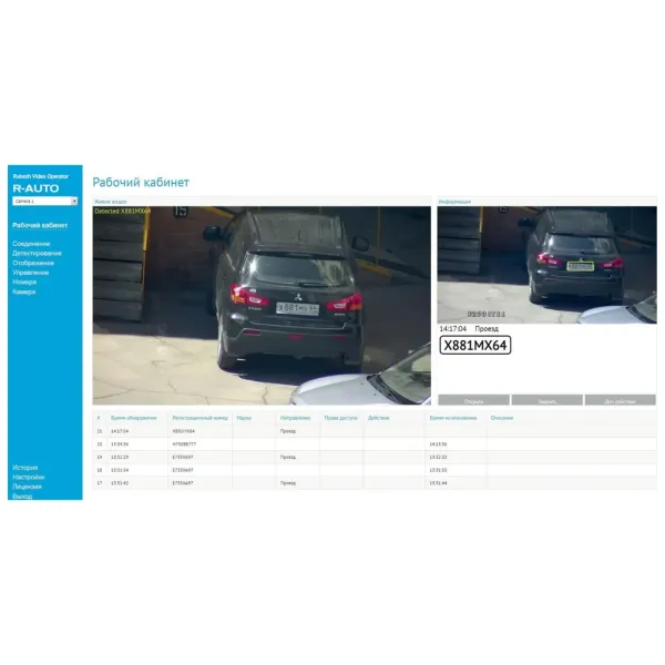 ПО RVi Rubezh Video Operator Распознавание номеров R-Auto ПО RVi Rubezh Video Operator Распознавание номеров R-Auto