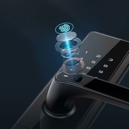 Электронный биометрический замок Kaadas S500 Black, врезной Электронный биометрический замок Kaadas S500 Black, врезной