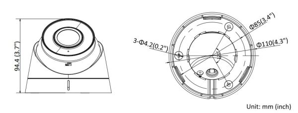 Уличная купольная IP-камера 2Мп HiWatch DS-I253M(B) (4 мм) с микрофоном Уличная купольная IP-камера 2Мп HiWatch DS-I253M(B) (4 мм) с микрофоном