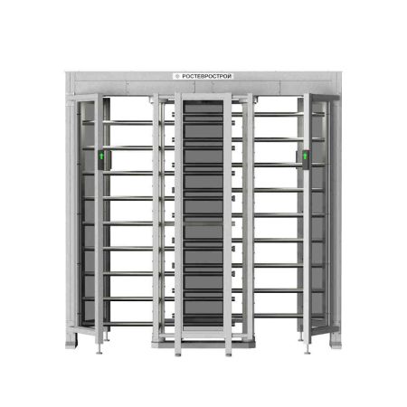 Турникет полноростовой двухпроходной Ростов-Дон ПР2С/4М2 с ограждением из закаленного стекла Турникет полноростовой двухпроходной Ростов-Дон ПР2С/4М2 с ограждением из закаленного стекла
