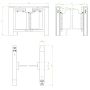 Турникет распашной ZKTeco SBTL500 без считывателей (со створками) Турникет распашной ZKTeco SBTL500 без считывателей (со створками)